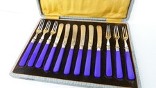 blue cutlery set for sale  SALISBURY