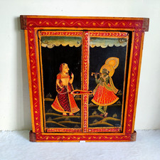 Vintage Mano Pintado Radha Krishna Arquitectónico Madera Ventana Colección W155 comprar usado Vintage Mano Pintado Radha Krishna Arquitectónico Madera Ventana Colección W155 comprar usado  Enviando para Brazil