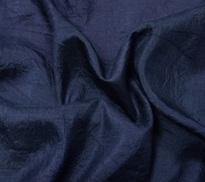 Tela artesanal de seda pura multiusos chatarra remanente de sari azul oscuro de colección Sushila segunda mano  Embacar hacia Mexico