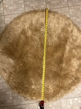 Tapete de pele redonda Latepis marrom claro bege tapete circular 4 pés peludo  comprar usado  Enviando para Brazil