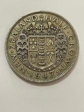 👀NOVA ZELÂNDIA 1947 MOEDA MEIA COROA REI GEORGE VI ANTIGA 👀 comprar usado 👀NOVA ZELÂNDIA 1947 MOEDA MEIA COROA REI GEORGE VI ANTIGA 👀 comprar usado  Enviando para Brazil