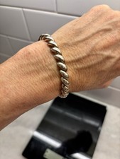 Pulseira de prata esterlina 925 18g italiana vintage San Marco corrente elos 7" comprar usado  Enviando para Brazil