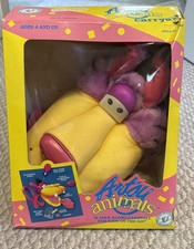 Vintage DIVERTIDO Brinquedo Marca Animais Artísticos Carryall Notebook Pelúcia Promo Inédito comprar usado  Enviando para Brazil