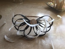 Black ivory fascinator for sale  CARMARTHEN
