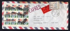 Capa EXPRESSA entrega especial EUA 1968 para a Áustria. Danificado OFICIALMENTE LACRADO comprar usado  Enviando para Brazil