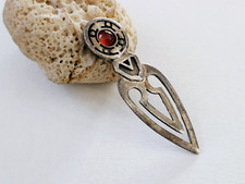 Vintage Sterling Silver 925 Carnelian Stone Page Marker Bookmark. comprar usado  Enviando para Brazil