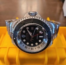 Invicta Hydromax GMT 16966 relógio masculino reserva 52MM aço prata mostrador preto  comprar usado  Enviando para Brazil
