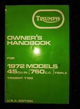 Triumph trident owners for sale  NEWPORT