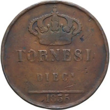 Tornesi 1835 regno usato  Pescara