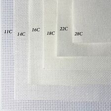 14 16 18 22 11 CONTAGEM TECIDO PONTO CRUZ BRANCO AIDA MATERIAL DE LINHO 100% ALGODÃO comprar usado  Enviando para Brazil