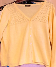 Womens yellow cardigan for sale  DEESIDE