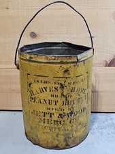 Manteiga de amendoim enferrujada antiga colheita casa lata 25 libras Jett & Wood Merc Co Wichita  comprar usado  Enviando para Brazil
