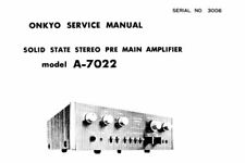Onkyo 7022 schematic usato  Vanzaghello