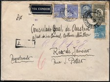 Brasilien 1934 Schwerer Reko-Brief Luftpost Condor 13800 Reis Porto Alegre / 171 comprar usado  Enviando para Brazil