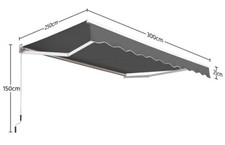 Garden manual awning for sale  IPSWICH