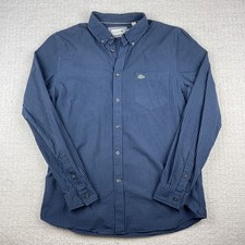 Camisa Lacoste xadrez tamanho 40 masculina M azul manga longa ajuste regular preppy comprar usado  Enviando para Brazil