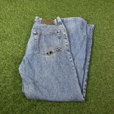 Calça jeans masculina retrô Calvin Klein 32x32 ajuste relaxado reta azul comprar usado  Enviando para Brazil