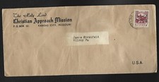 1953 Jordânia Palestina Selo de Ajuda/Terra Santa Abordagem Cristã Capa Orfã para Casa comprar usado  Enviando para Brazil
