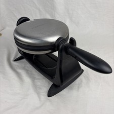 Máquina de waffle rotativa Farberware preta/aço inoxidável modelo 104553 testada funciona comprar usado  Enviando para Brazil