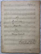 Inedito Originale Antico spartito musicale manoscritto Mazurka pianoforte usato  Roma