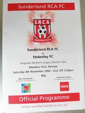 Programme sunderland rca for sale  SCARBOROUGH
