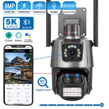 9MP WiFi Kamera 4K Three Lens Überwachungskamera Aussen CCTV PTZ Auto Tracking comprar usado  Enviando para Brazil