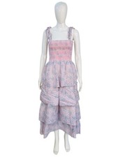 Vestido longo LoveShackFancy feminino estampado floral rosa algodão batido P, usado comprar usado  Enviando para Brazil