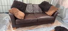Seater leather brown for sale  DERBY