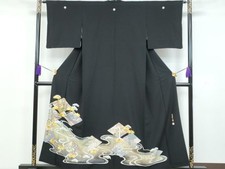 Usado, Itens de artista quimono Tomesode, bordado, padrão 100Jusattva, halo tingido, golfe comprar usado  Enviando para Brazil