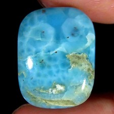 Cabine de almofada Larimar designer 100% natural 21,15 cts azul celeste 16x21x6mm pedra preciosa comprar usado  Enviando para Brazil