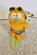 Peluche de colección Garfield Wave Rider Surfing Cat Dakin 1981 feliz cumpleaños con etiqueta, usado segunda mano  Embacar hacia Argentina