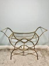 Banqueta vintage Art Deco Hollywood Regency meados do século metal vaidade banco cadeira comprar usado Banqueta vintage Art Deco Hollywood Regency meados do século metal vaidade banco cadeira comprar usado  Enviando para Brazil