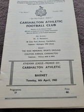 Carshalton athletic barnet for sale  CHRISTCHURCH