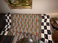 Paño grande vintage tejido a mano Kente Ewe africana 55” X 94” extremos de flecos segunda mano  Embacar hacia Argentina