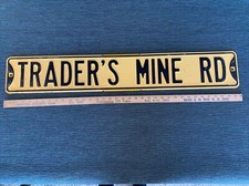 Placa de rua/estrada Traders Mine RD 36 "x 6" aço prensado/gravado/elevado #712 antiga comprar usado  Enviando para Brazil