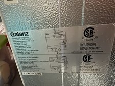 Galanz refrigerator model for sale  Marshall