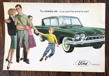 1961 FORD CONSUL 315 Brochura de Publicidade de Automóvel Colorida Vintage Auto Car comprar usado  Enviando para Brazil