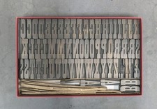 Lines letterpress woodtype for sale  LONDON