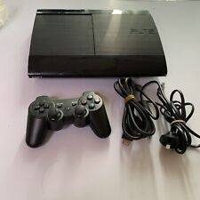 Console Sony PlayStation 3 PS3 Slim 12GB preto com controle + cabo CECH4002A comprar usado  Enviando para Brazil