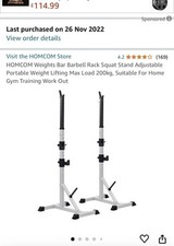 Homcom power rack for sale  SOUTH CROYDON