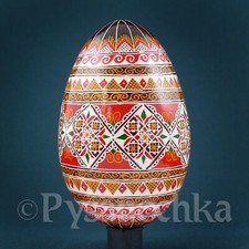 Prawdziwa ukraińska gęś pysanky pysanka ręcznie robione huculskie jajko wielkanocne pisanki, używany na sprzedaż  Wysyłka do Poland
