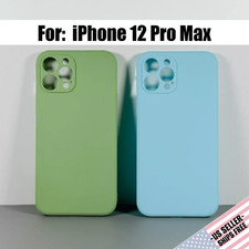 CONJUNTO DE 2 Capas de Silicone Projetadas para iPhone 12 PRO MAX: VERDE E AZUL | USADAS comprar usado  Enviando para Brazil