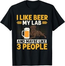 NOVO! Camiseta Chocolate Labrador Retriever Dog Beer Chocolate Lab P-3XL comprar usado  Enviando para Brazil