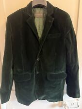 mens green velvet jacket for sale  AYLESBURY