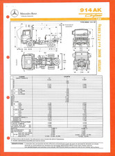 MERCEDES TRUCKS / 914 AK CITYLINER / PORTEUR BENNE  4 X4 / FICHE 1994 comprar usado  Enviando para Brazil