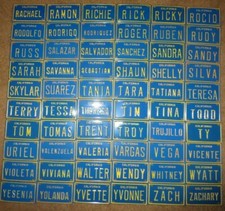 Placa de licença 1970 brinquedo azul Califórnia mini bicicleta pedal de metal nome de carro  comprar usado  Enviando para Brazil