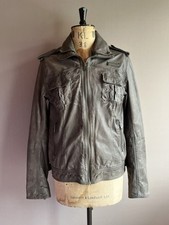 Superdry leather jacket for sale  PINNER
