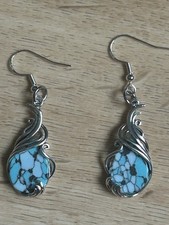 Turquoise stone earrings for sale  HARROGATE
