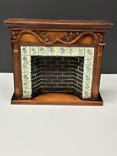 Antiga casa de bonecas móveis em miniatura marrom mancha resina lareira azulejo azul Delft comprar usado Antiga casa de bonecas móveis em miniatura marrom mancha resina lareira azulejo azul Delft comprar usado  Enviando para Brazil