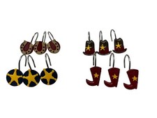 Conjunto Vintage de 12 Anéis de Ganchos para Cortina de Chuveiro Yeehaw Cowboy Ocidental comprar usado  Enviando para Brazil